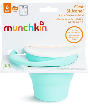 Munchkin C'est Silicone Baby Weaning Pot | Collapsible Snack Catcher & Food Storage Container - Mint - Buy Online on GoSupps.com