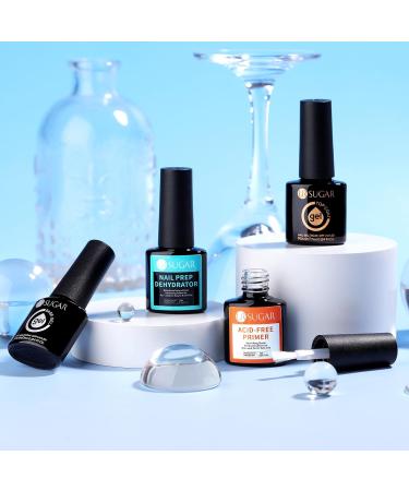 UR SUGAR Nail Dehydrator & Primer Kit - 4 Pcs Acid Free Base & Top Coat for Glossy Long-Lasting Nails | Quick Drying & Easy Application - Buy Online on GoSupps.com