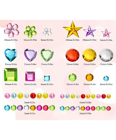 Buy Shishiruyizhong 828pcs Rainbow Glitter Gem Stickers - DIY Decorative Self Adhesive Rhinestones for Kids | 8 Sheets of Acrylic Bling | International Shipping - Buy Online on GoSupps.com