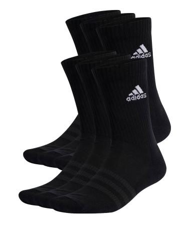 adidas Unisex Cushioned Sportswear Crew Socks 6 Pairs Crew Socks (Pack of 6) 40-42 black/white