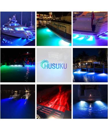 HUSUKU SOOP3 Plus (New) 84LED 180 Unique Design Upgraded Waterproof Stainless Steel Underwater Boat Light - Blue - Buy Online on GoSupps.com