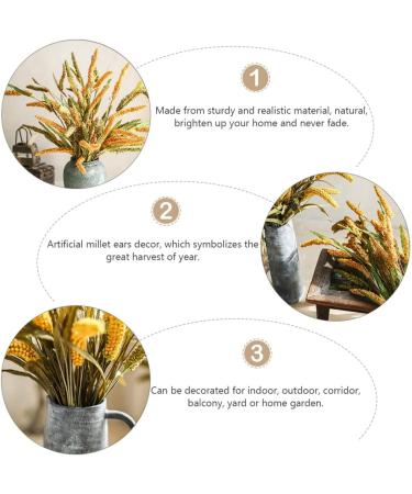 ABOOFAN 3pcs Simulated Ears of Corn Fake Wheat Stalks Wheat Dried Flowers Home Plant Decor Artificial Wheat Bundle Fall Decor Artificial Plants Wheat Decoration Household Pu Ornaments - Buy Online on GoSupps.com
