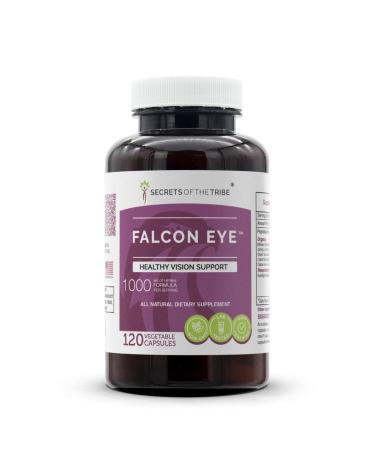 Secrets of the Tribe Falcon Eye 120 Capsules, 1000 mg, Bilberry, Eyebright, Ginkgo, Green Tea, Carrot, Grape. Healthy Vision Support (120 Capsules) 120 Count (Pack of 1)