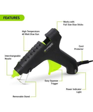 Surebonder Full Size 40W High Temperature Glue Gun Kit | Includes 20 Glue Sticks - Buy Online on GoSupps.com