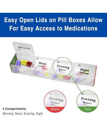 Extra Large Monthly Pill Organizer - 31-Day Medication Organizer with 4 Daily Compartments for International Shipping - Buy Online on GoSupps.com