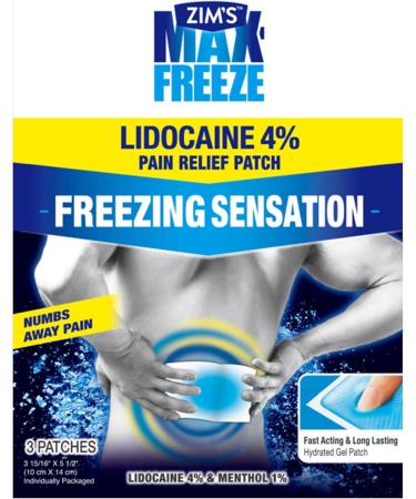 Zim's Max Freeze 4% Lidocaine Pain Relief Patches | 3 Count