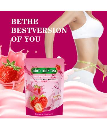 Th Au Lait Minceur La Fraise - Boisson Naturelle For La Gestion Du Poids Et La R duction De La Graisse Abdominale(3PC) - Buy Online on GoSupps.com