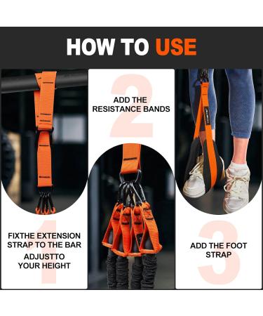 Pull Up Assistance Bands Set - 4 Heavy Duty 300lbs Resistance Bands for Home Gym | Adjustable Weight & Footrest for Enhanced Strength Training - Buy Online on GoSupps.com