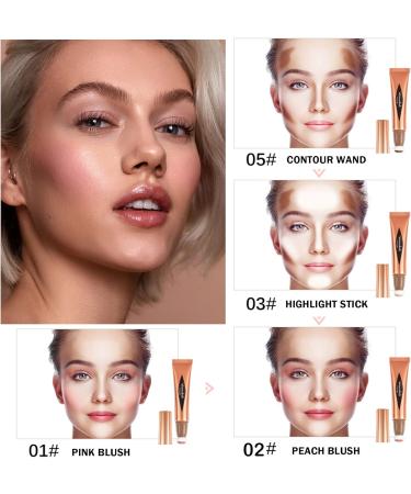 Liquid Highlighter Beauty Wand Cream Bronzer Highlighter Stick Contour Wand Soft Smooth Glossy Lightweight Long Lasting Waterproof Liquid Highlighter Stick Makeup Kit For Natural Nude Finish (03#Pearl White) - Buy Online on GoSupps.com