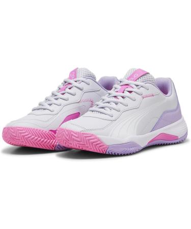 PUMA Women's Nova Smash Tennis Shoe - 40 EU Silver Mist/Puma White/Vivid Violet | Shop Internationally - Buy Online on GoSupps.com