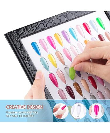BNG Nail Colour Display Book - 180 Colors Art Card Chart with 240 False Nails Tips | Salon Gel Polish Sample Showing Tools | Black Leather Book - Buy Online on GoSupps.com