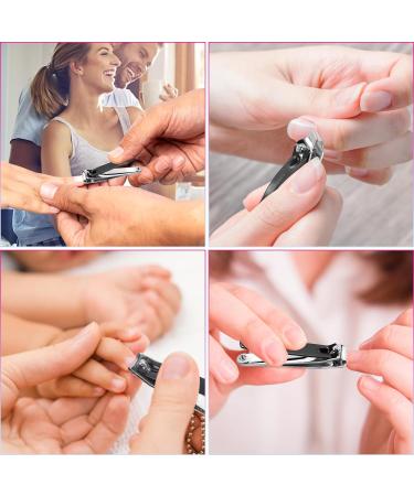 2 Pcs Heavy Duty Stainless Steel Nail Clippers Set for Thick Fingernail and Toenail - Men Women Kid Elder - Buy Online on GoSupps.com