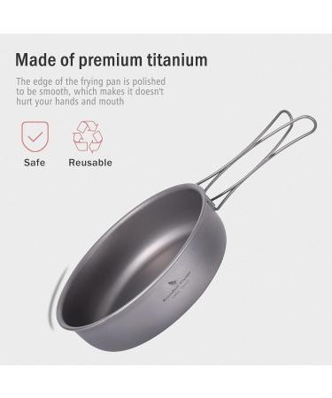 Boundless Voyage Titanium Frying Pan + Lid | Ultra-Light Camping Cookware | A-Ti2065C (1000ml) | Picnic Skillet Griddle Tableware - Buy Online on GoSupps.com