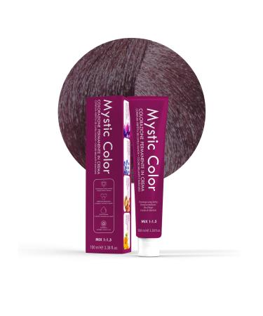 Mystic Color, Hair Color, Formula Enriched with Argan Oil and Calendula, Long-Lasting Permanent Coloring Cream, Light Mahogany 5.5, 100 ml