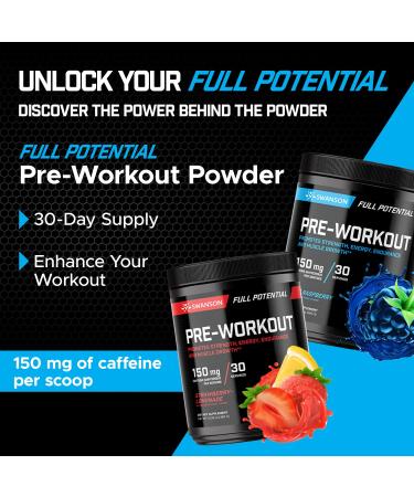Swanson Full Potential Pre-Workout Strawberry Lemonade (2 Pack) - Boost Energy & Performance | 13.02 oz - Buy Online on GoSupps.com
