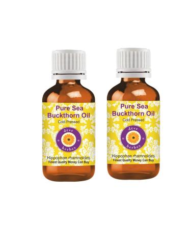 d ve herbes Pure Sea Buckthorn Oil (Hippophae rhamnoides) Cold Pressed (Pack of Two) 100ml X 2 (6.76 oz)