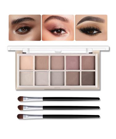 KYDA 10 Colors Eye Shadow Palette Kit  Matte&Glitter Eyeshadow Makeup  Light Dark Shades Eye Shadow  Lasting Smudgeproof High Pigment Eyeshadow Powder with Eyeshadow Brush-Set 04 04 - Buy Online on GoSupps.com