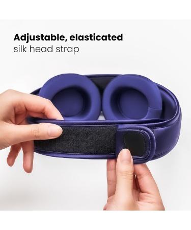 Manta Silk Sleep Mask - Luxury 100% Blackout Purple Silk Eye Mask for Ultimate Comfort Breathable Design & Adjustable Fit - Gentle on Skin & Hair - Buy Online on GoSupps.com