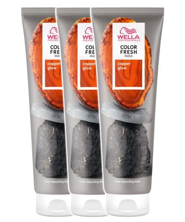 3 x Wella Professionals Color Fresh Semi-Permanent Hair Mask 150ml - Copper Glow