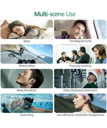 Buy Noise Cancelling Ear Plugs for Sleeping - Reusable Silicone Soft Hearing Protection 8 Eartips in XS/S/M/L - Perfect for Travel Work and Study (Black - Buy Online on GoSupps.com