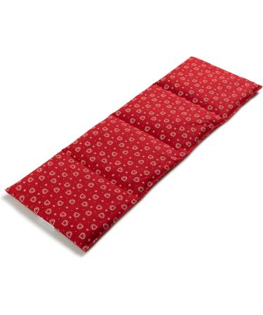 Buy 4-Chamber Grape Seed Pillow 20x60cm - Hearts Red | Healing Heat & Cold Therapy Pillow - Eco-Friendly Grain Pillow - Buy Online on GoSupps.com