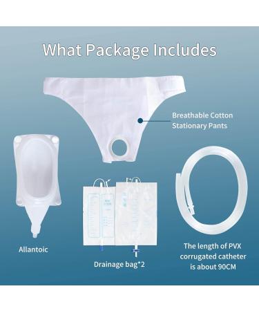 Buy Male Urinary Drainage Bag System | Portable & Reusable 2000mL Incontinence Pants for Men | Easy to Clean & Flexible - Buy Online on GoSupps.com