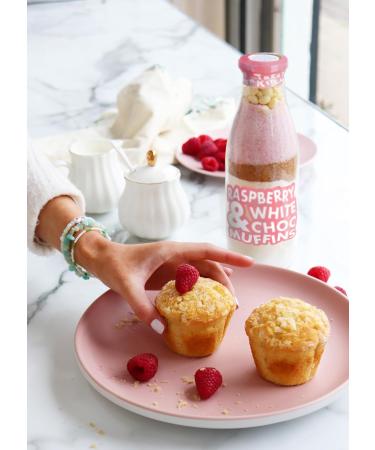 Raspberry & White Chocolate Muffins Baking Bottle | Ready to mix cake gift | Kids Baking Kits - 750ml Treat Kitchen - Buy Online on GoSupps.com