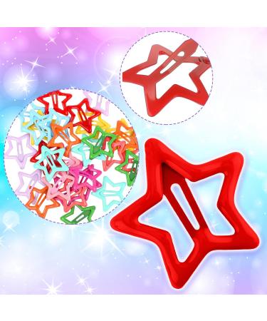 30 Piece Star Hair Clips for Girls - Cute Glitter Metal Hair Jewelry - Colorful Epoxy Resin Accessories - Buy Online on GoSupps.com