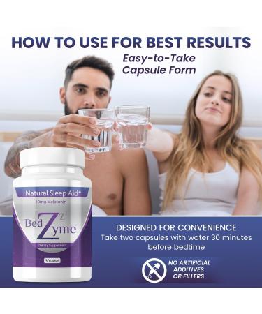 Sleep Aid Supports Natural Sleep & Relaxation 60 Capsules Sleep Supplement to Help with Calmness & Rest 10mg Melatonin & REM Enzyme Delivery System (Serving Size: 2 Capsules) 60 Count (Pack of 1) - Buy Online on GoSupps.com