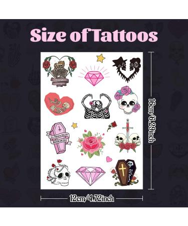 192 PCS Til Death Do Us Temporary Tattoos Stickers Gothic Halloween Sticker for Bridal Shower Supplies Bride or Die Bachelorette Party Decorations Gifts Ideal Prizes Valentine (16 Sheet) - Buy Online on GoSupps.com
