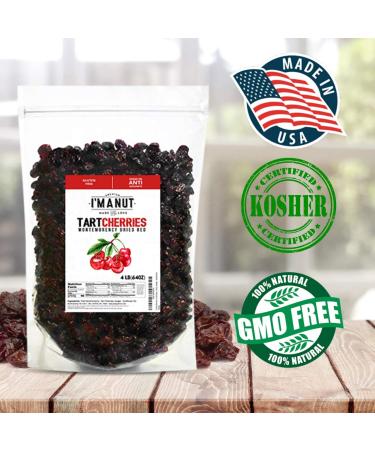 Dried Cherries 4 LB (64oz) Resealable Bag  Tart (Sour) Montmorency Variety - /sweetened 4.0 Pounds - Buy Online on GoSupps.com