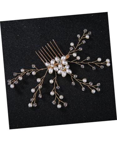 Angoily Wedding Hair Comb Bridal Crystal Headpiece Bride Insert Comb Bride Headpieces for Wedding Tiara For Bride Wedding Girl Child Hairpin Pearl - Buy Online on GoSupps.com