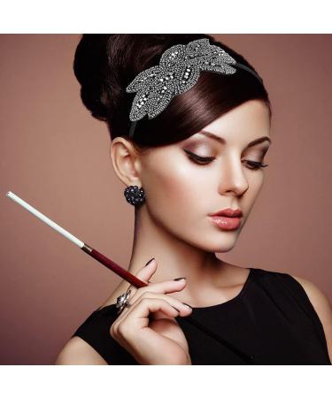 WLLHYF 1920s Black Crystal Rhinestone Headband for Women - Vintage Flapper Hair Accessory for Girls Costume Party - Grey - Buy Online on GoSupps.com