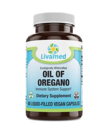 Livamed - Oil of Oregano Liquid Filled Veg Caps 60 Count