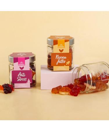 naschlabor THE PERFECT STRESS GIFT - Nervous & Stress Relief Food in 2 Pack | Exam & Back to School Gift | Nervous Food | 240g Pack of Gelatin Bears - Buy Online on GoSupps.com