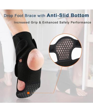 Upgraded Drop Foot Brace for Walking - Adjustable AFO with Dual Support Plates for Foot Drop TBI ALS & More | Fits Men & Women (Right L/XL - Buy Online on GoSupps.com
