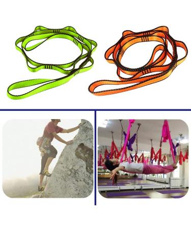 FOSER 2pcs Daisy Chains Yoga Hammock Extension Straps - Adjustable 23KN Nylon Climbing Sling for Fitness, Pilates, and Exercise - Gray - Buy Online on GoSupps.com