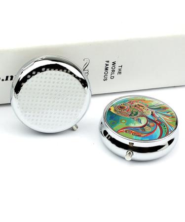 Travel Pill Box - 3 Compartment Colorful Fish Printing Pill Organizer for Purse & Pocket - Buy Online on GoSupps.com