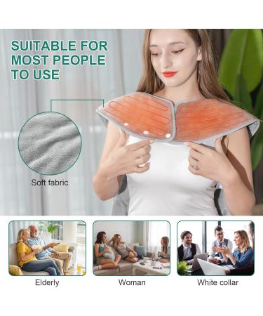Buy Nalezuns Electrical Heating Cushion for Back & Shoulder - 61x94 cm Quick Heating 6 Temperature Levels Washable Flannel | Perfect for Pain Relief - Buy Online on GoSupps.com