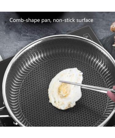 KANWANN Household Frying Pan 28cm 304 Stainless Steel Egg Cooking Frying Pan Pot Kitchen Utensils As the Picture Shows - Buy Online on GoSupps.com