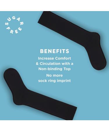 Sugar Free Sox Women's Knee High Diabetic Socks 3 Pack - Non-Binding Comfort (9-11 Navy) - Buy Online on GoSupps.com