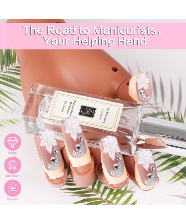 Flexible Mannequin Hand with 200 Nail Tips - Acrylic Nail Practice Set for Beginners and Professionals - Buy Online on GoSupps.com