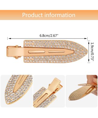 8PCS Rhinestone No Bend Hair Clips Set for Women - UHOMENY Diamond Styling Bangs Clips for Salon Hairdressing Waves - Buy Online on GoSupps.com