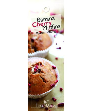 Baking Mix in Glass for Banana Cherry Muffins | Gourmet Gift for Friends - Fire & Glass - Buy Online on GoSupps.com