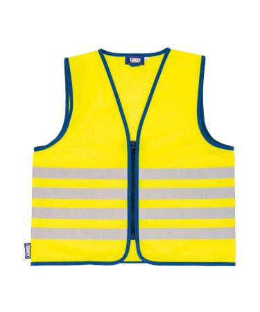 Abus Children's Warnings Lumino Reflex Vest Kids - Security vest for better visibility at day and night - with zipper S yellow