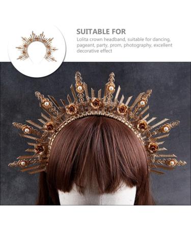 Goddess Headband Goddess Crown Headpiece Lolita Crown Headpiece Halo Headband Tiaras Spike Crown Headpiece Goddess Crowns for Women - Buy Online on GoSupps.com