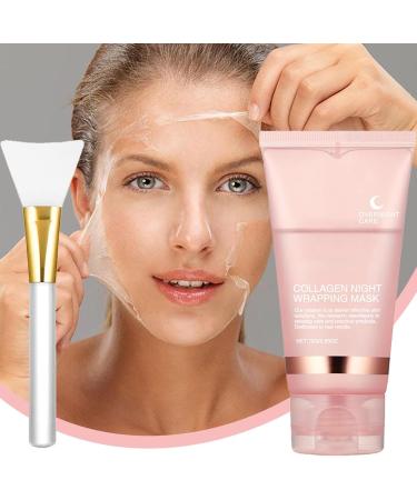 Colla gen Overnight Wrapping Peel Off Facial Ma sk Colla gen Night Wrapping Ma sk Bio Colla gen Face Ma sk Overnight Collag en Wrapping Ma sk For Hydration Care Suitable For All Skin Types - Buy Online on GoSupps.com