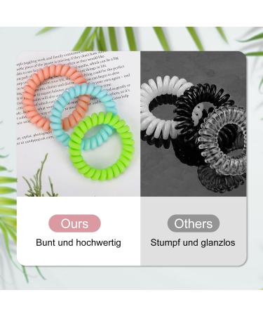 Jesslab Spiral Hair Ties - 10 PC Traceless No-Damage Plastic Coil Ponytail Holders for Girls & Women - Color Sorted (#15) - International Shipping Available - Buy Online on GoSupps.com