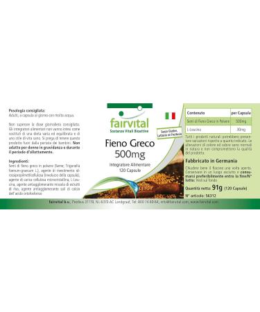 Fairvital | Fenugreek extract 500 mg - 120 capsules - 50% saponins - quality controlled - Buy Online on GoSupps.com