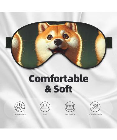 Double-Sided Shiba Inu Eye Mask | Cute Funny Sleep Shade Cover for Ultimate Comfort - Unisex Night Sleeping Mask - Buy Online on GoSupps.com